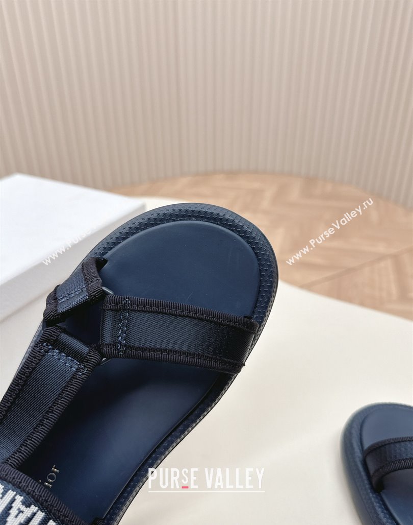 Dior Dioriviera D-Wave Sandals in Technical Fabric Deep Blue 2024 0702 (MD-240702074)