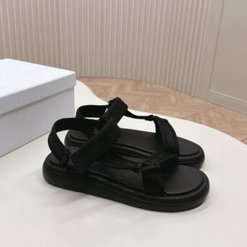 Dior Dioriviera D-Wave Sandals in Technical Fabric Black 2024 0702 (MD-240702075)