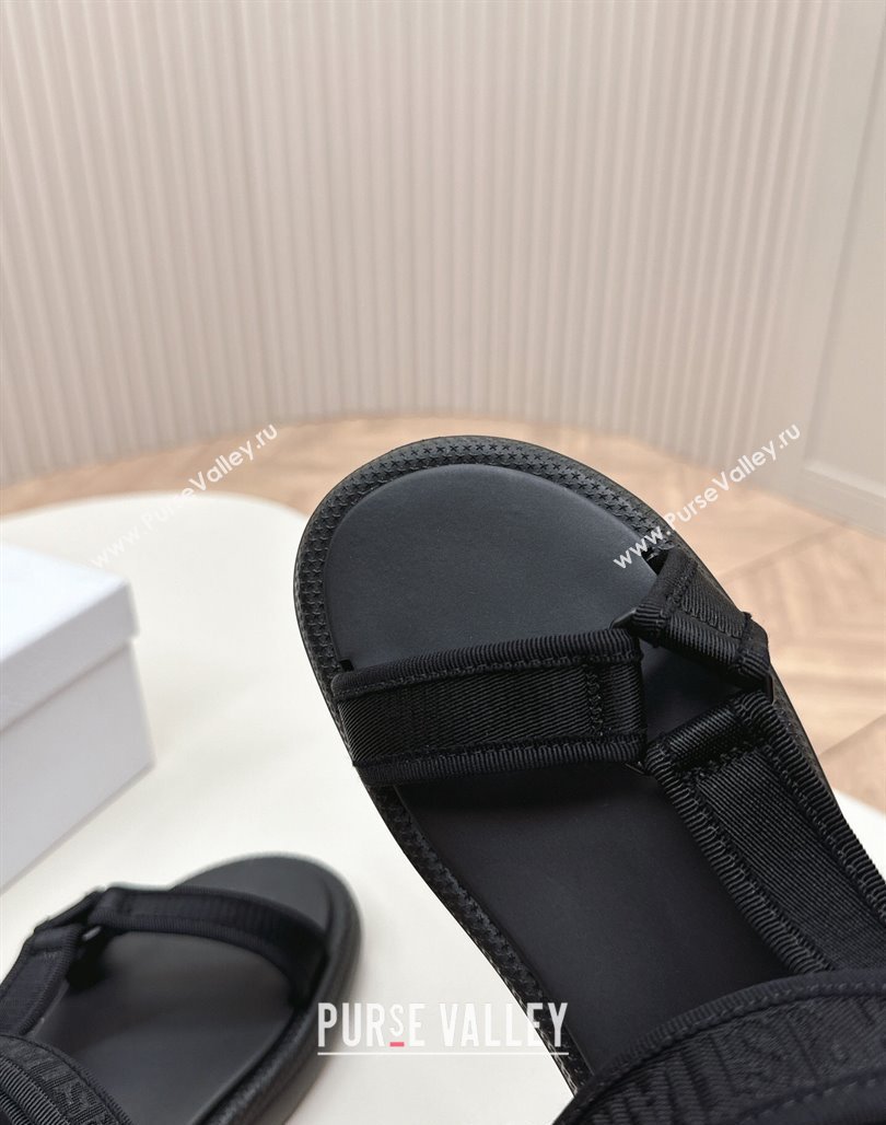 Dior Dioriviera D-Wave Sandals in Technical Fabric Black 2024 0702 (MD-240702075)