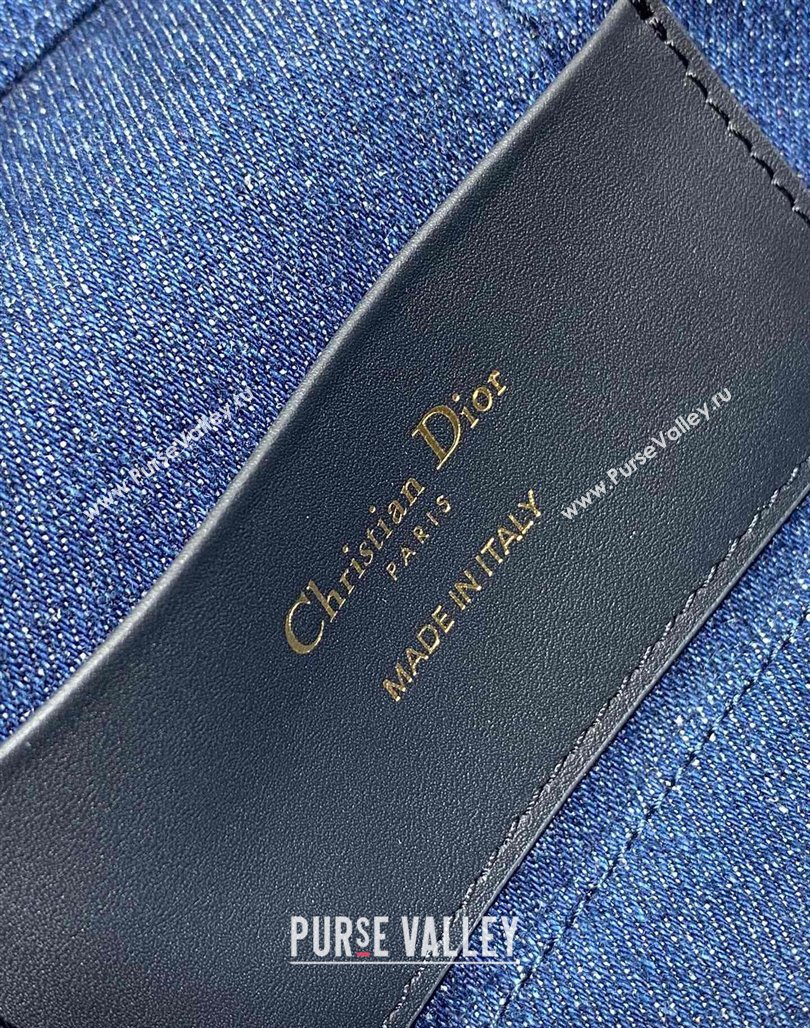 Dior 30 Montaigne Mini Vanity Case in Blue DenimOblique Jacquard 2024 (XXG-240715091)