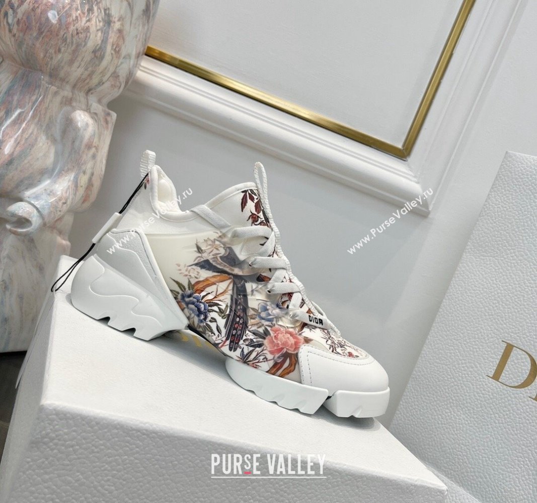 Dior D-Connect Sneakers in Flora Bird Technical Fabric 2024 0723 (MD-2407230089)