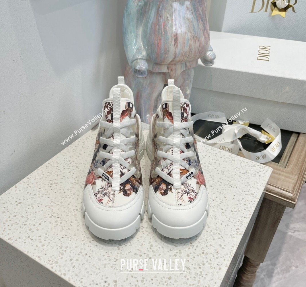 Dior D-Connect Sneakers in Flora Bird Technical Fabric 2024 0723 (MD-2407230089)