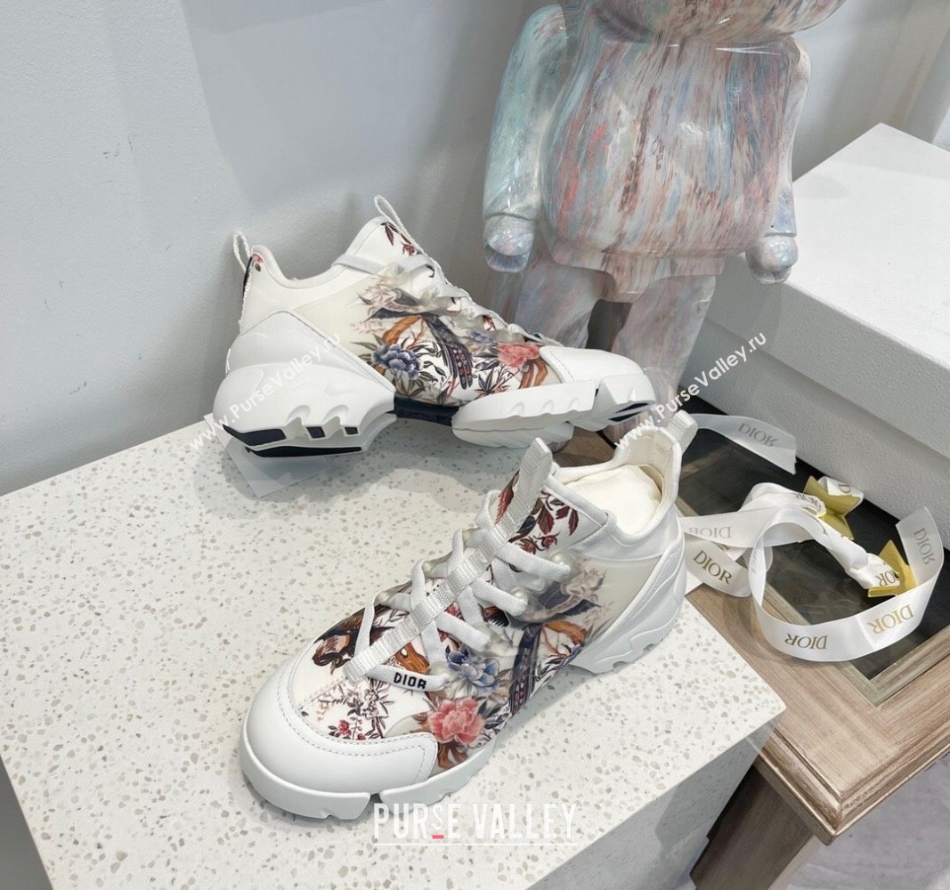 Dior D-Connect Sneakers in Flora Bird Technical Fabric 2024 0723 (MD-2407230089)