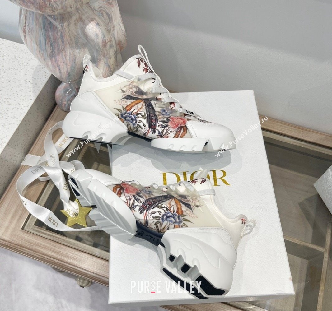 Dior D-Connect Sneakers in Flora Bird Technical Fabric 2024 0723 (MD-2407230089)