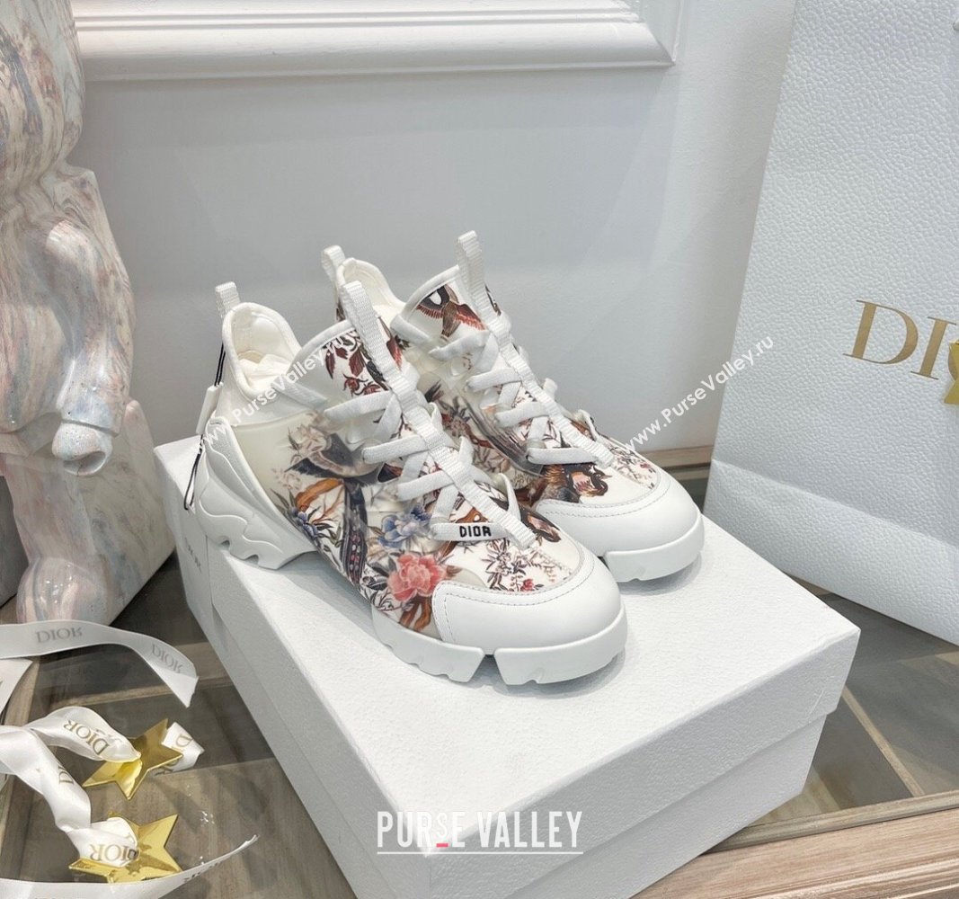 Dior D-Connect Sneakers in Flora Bird Technical Fabric 2024 0723 (MD-2407230089)