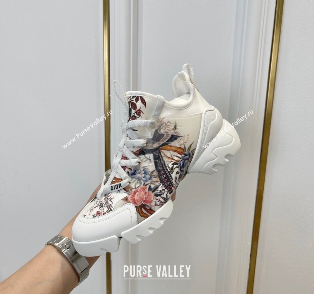 Dior D-Connect Sneakers in Flora Bird Technical Fabric 2024 0723 (MD-2407230089)