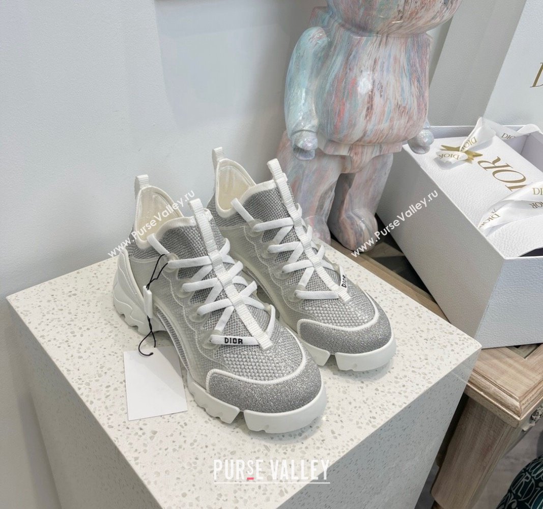 Dior D-Connect Sneakers with Strass Grey 2024 0723 (MD-2407230090)