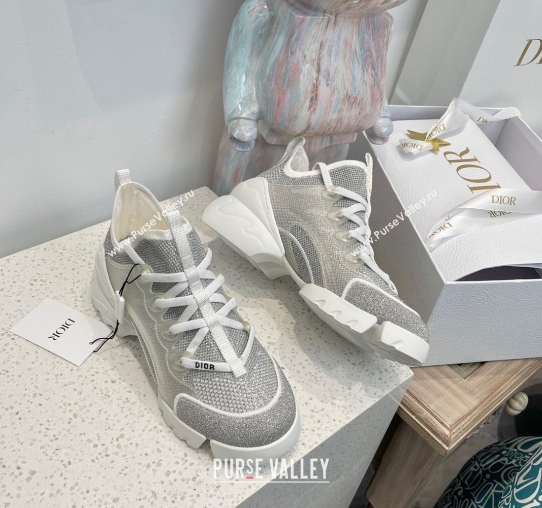 Dior D-Connect Sneakers with Strass Grey 2024 0723 (MD-2407230090)