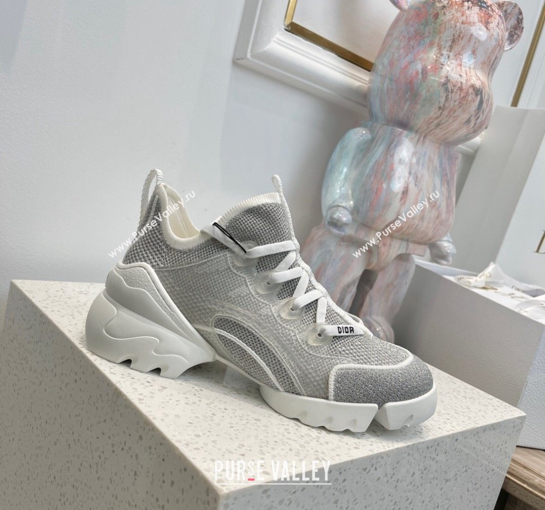 Dior D-Connect Sneakers with Strass Grey 2024 0723 (MD-2407230090)