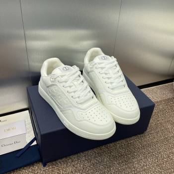 Dior B27 Low-Top Sneakers in Grained Calfskin White 2024 0723 (SS-2407230084)