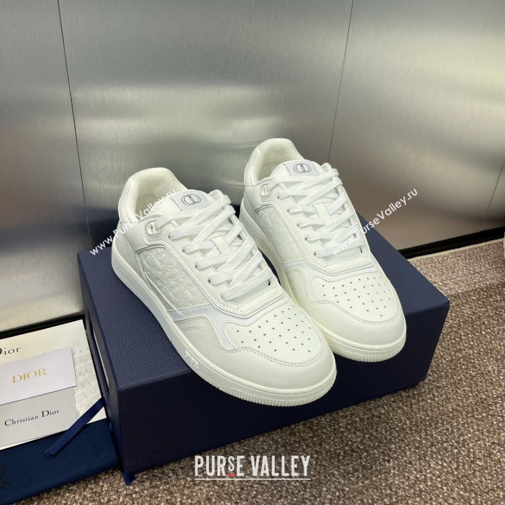 Dior B27 Low-Top Sneakers in Grained Calfskin White 2024 0723 (SS-2407230084)