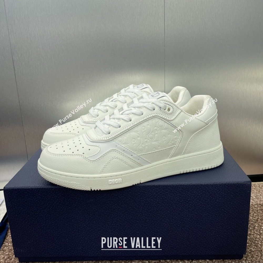 Dior B27 Low-Top Sneakers in Grained Calfskin White 2024 0723 (SS-2407230084)