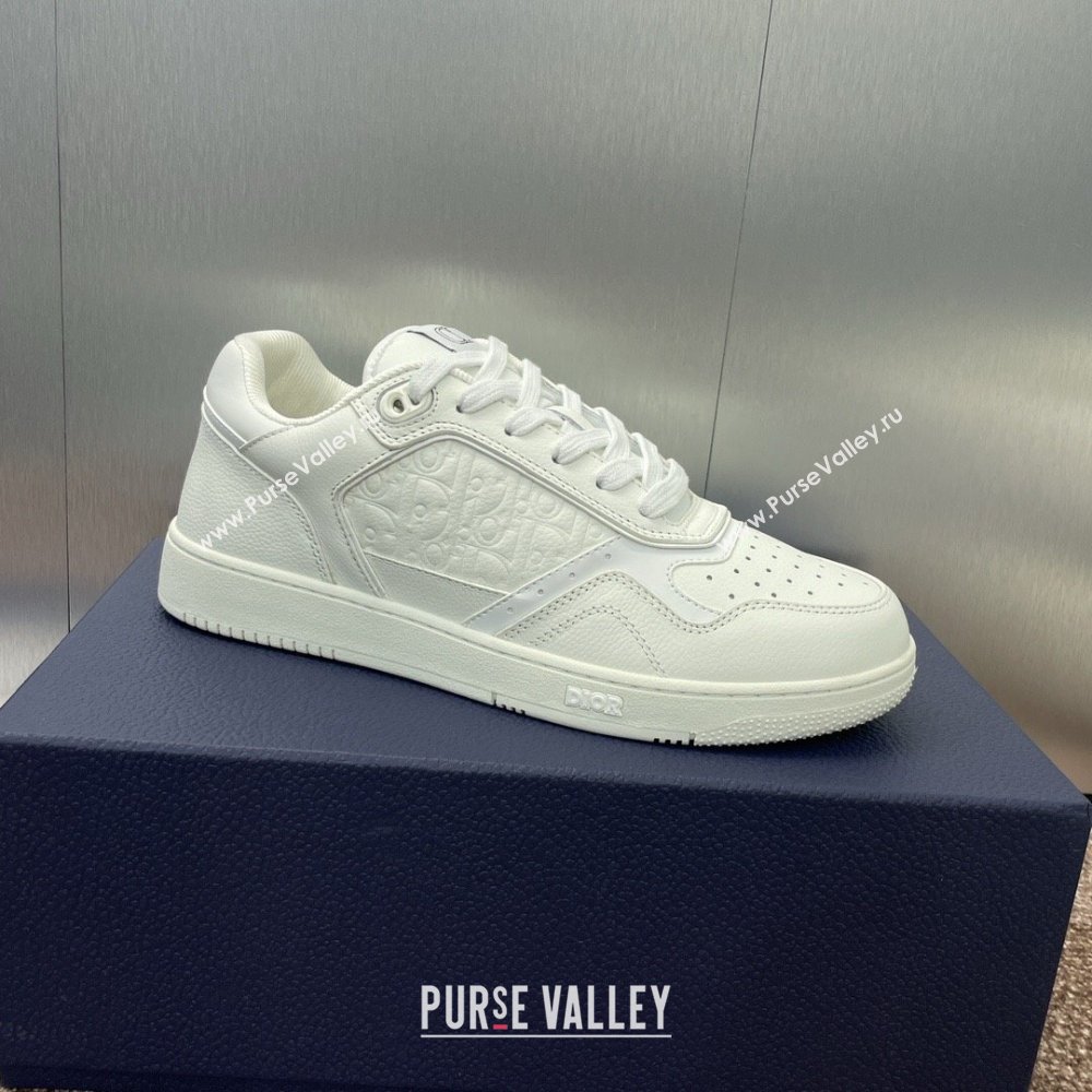 Dior B27 Low-Top Sneakers in Grained Calfskin White 2024 0723 (SS-2407230084)