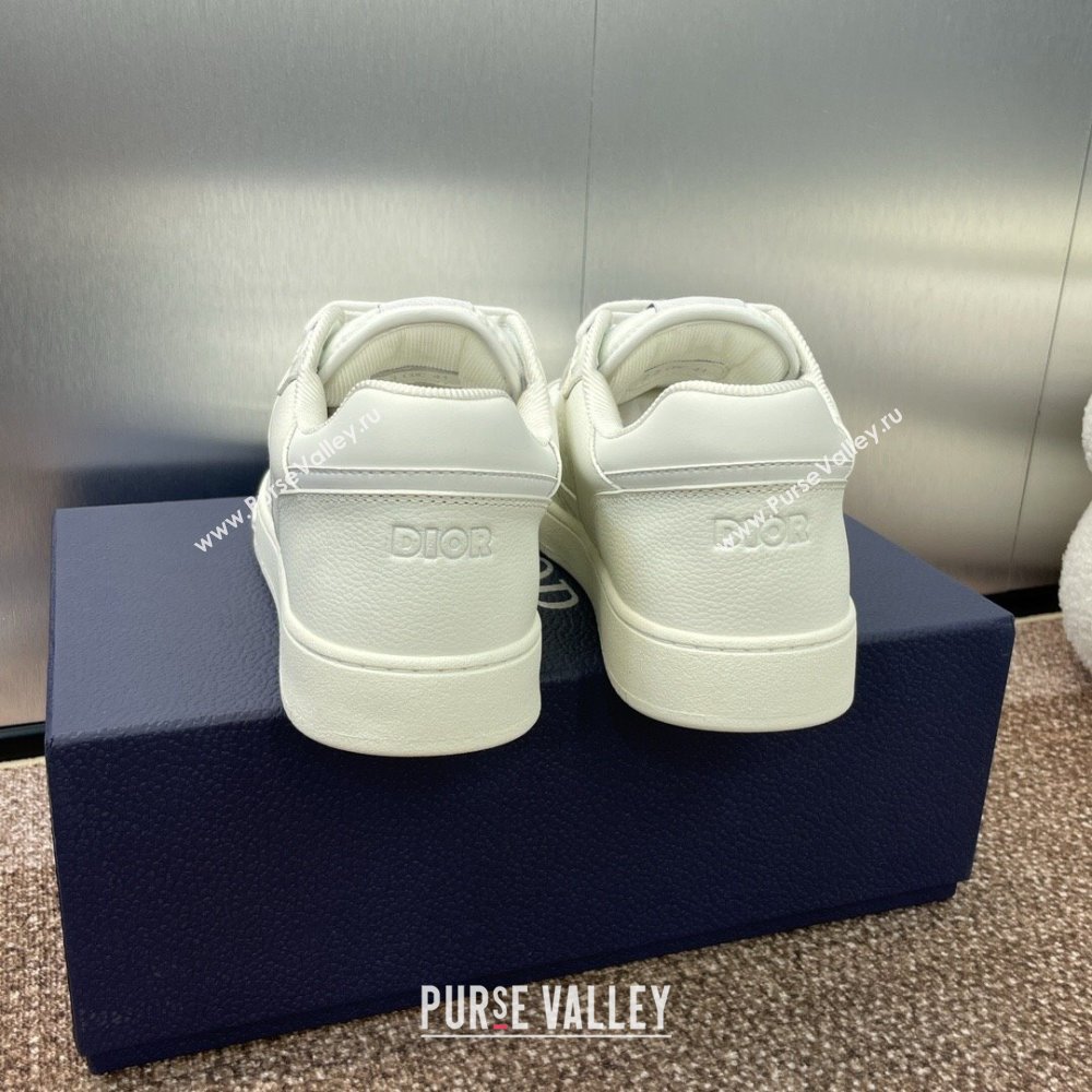 Dior B27 Low-Top Sneakers in Grained Calfskin White 2024 0723 (SS-2407230084)