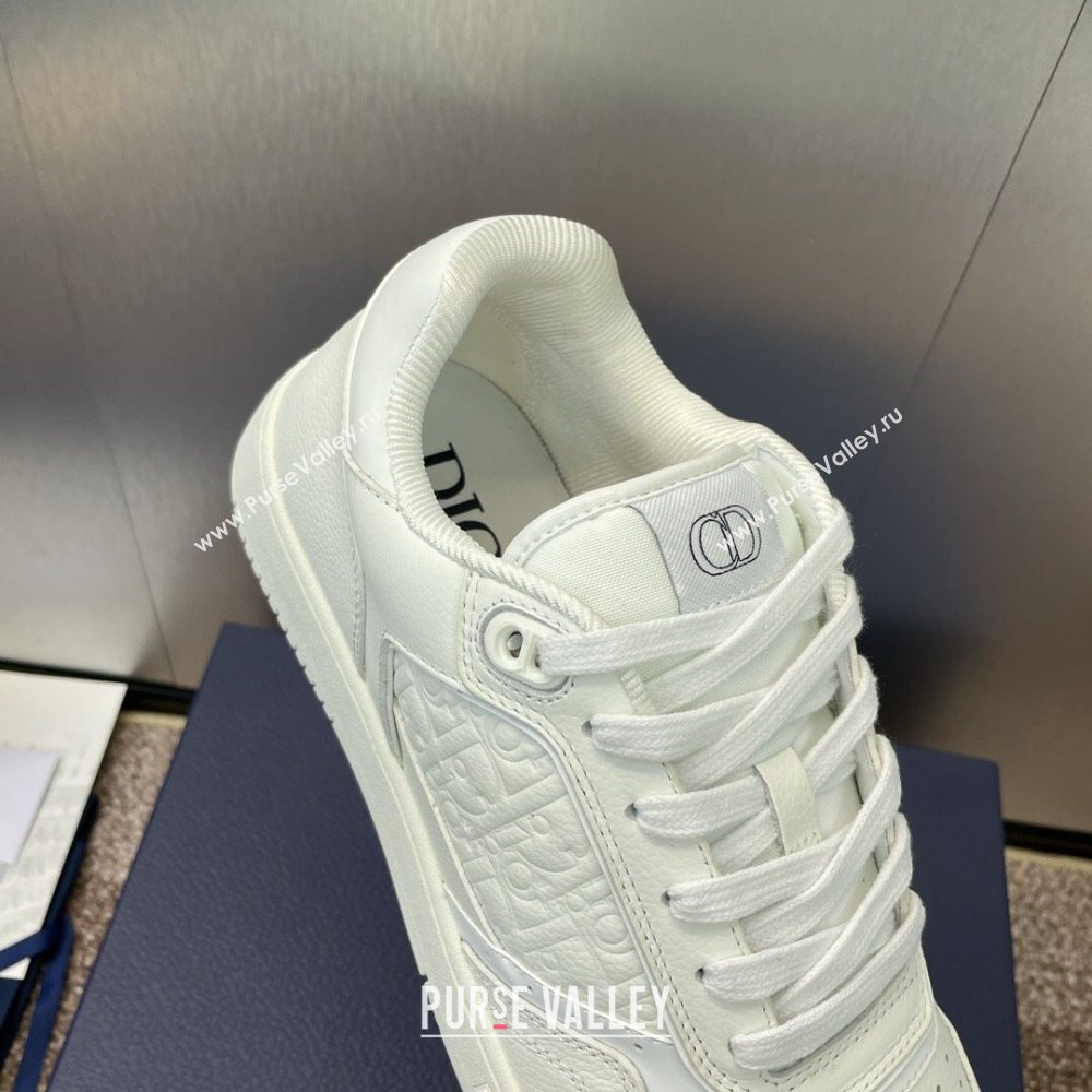 Dior B27 Low-Top Sneakers in Grained Calfskin White 2024 0723 (SS-2407230084)