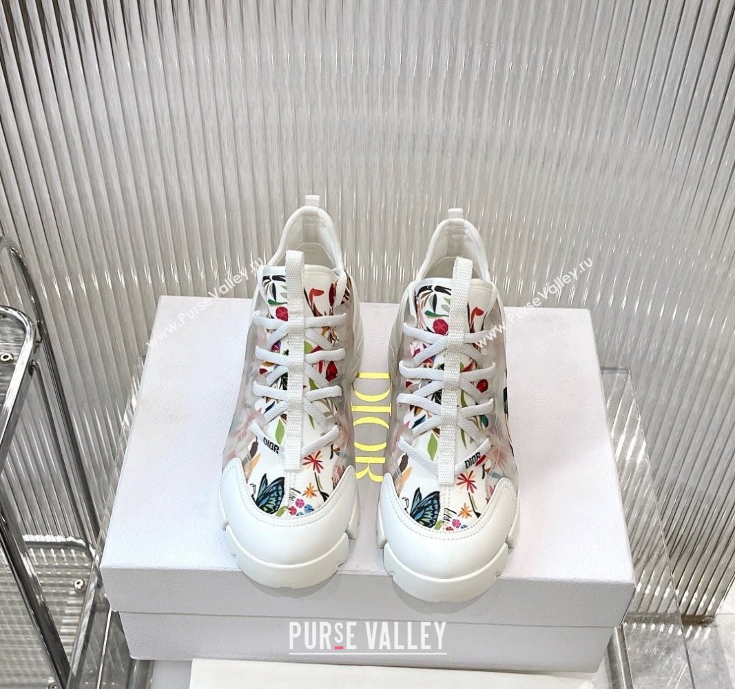 Dior D-Connect Sneakers in Bird Printed Technical Fabric 2024 0723 (MD-2407230086)