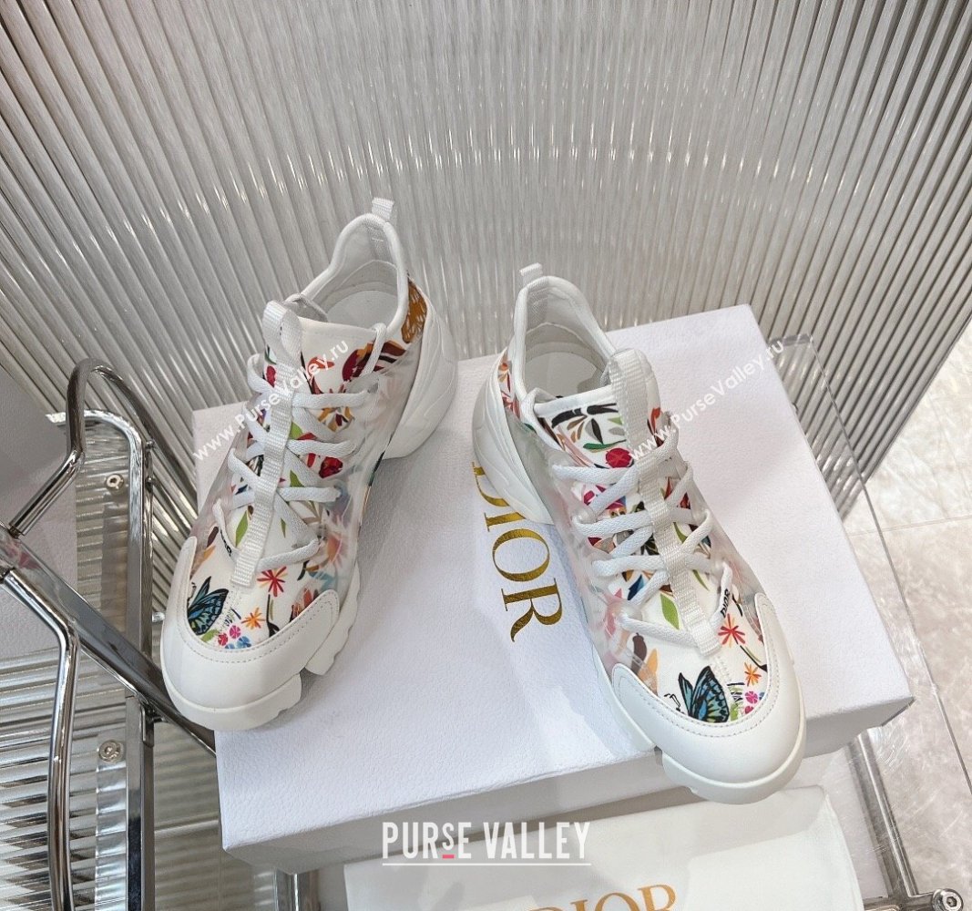 Dior D-Connect Sneakers in Bird Printed Technical Fabric 2024 0723 (MD-2407230086)