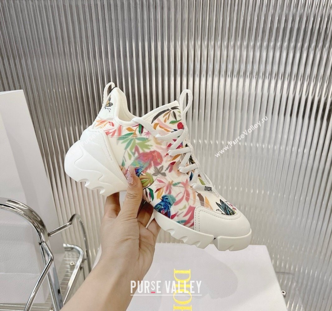 Dior D-Connect Sneakers in Bird Printed Technical Fabric 2024 0723 (MD-2407230086)