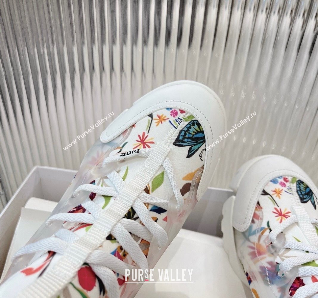 Dior D-Connect Sneakers in Bird Printed Technical Fabric 2024 0723 (MD-2407230086)