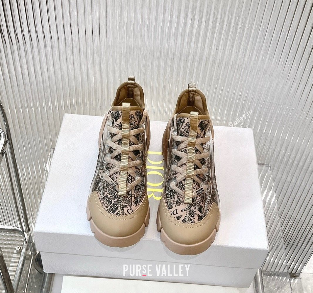 Dior D-Connect Sneakers in Plan de Paris Printed Technical Fabric 2024 0723 (MD-2407230088)