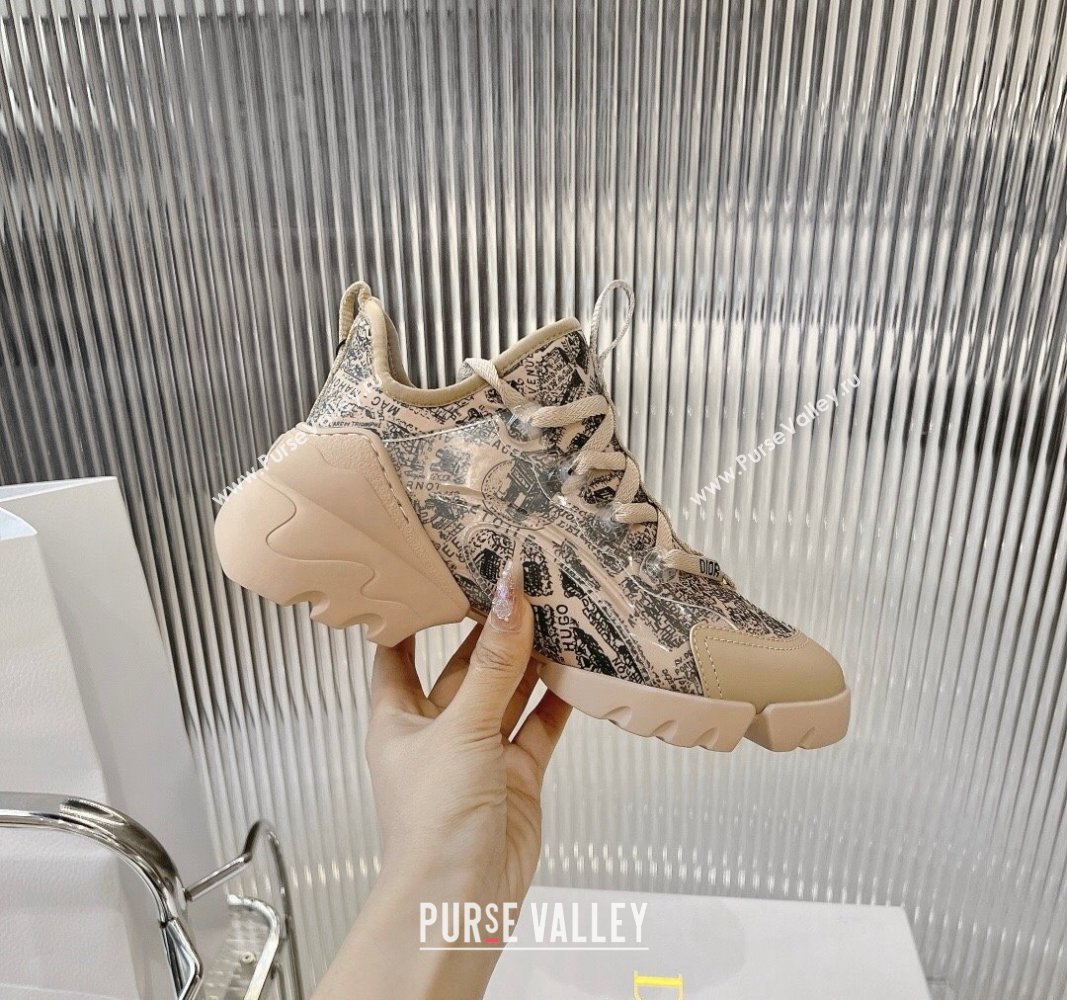 Dior D-Connect Sneakers in Plan de Paris Printed Technical Fabric 2024 0723 (MD-2407230088)