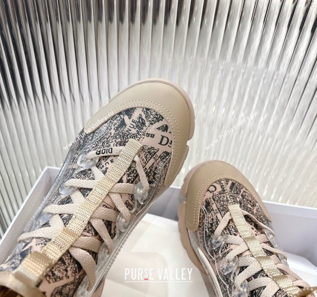 Dior D-Connect Sneakers in Plan de Paris Printed Technical Fabric 2024 0723 (MD-2407230088)