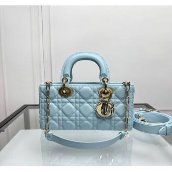 Dior Lady D-Joy Small Bag in Pale Blue Cannage Lambskin 2024 0806 (XXG-240806006)