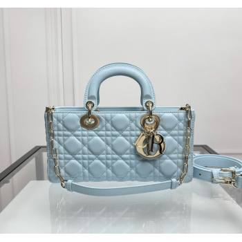 Dior Lady D-Joy Medium Bag in Pale Blue Cannage Lambskin 2024 0806 (XXG-240806007)