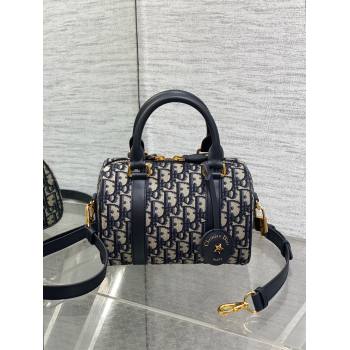 Dior Groove 20 Boston Bag in Blue Oblique Jacquard 2024 (XXG-240805114)