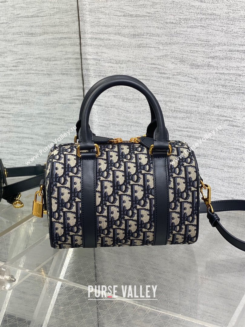 Dior Groove 20 Boston Bag in Blue Oblique Jacquard 2024 (XXG-240805114)