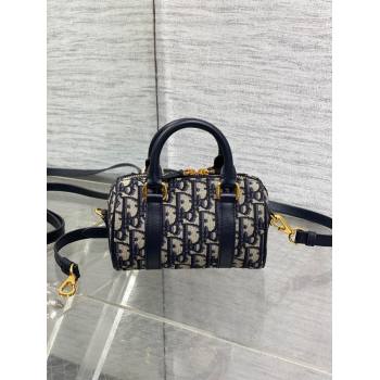 Dior Groove 16 Mini Boston Bag in Blue Oblique Jacquard 2024 (XXG-240805113)