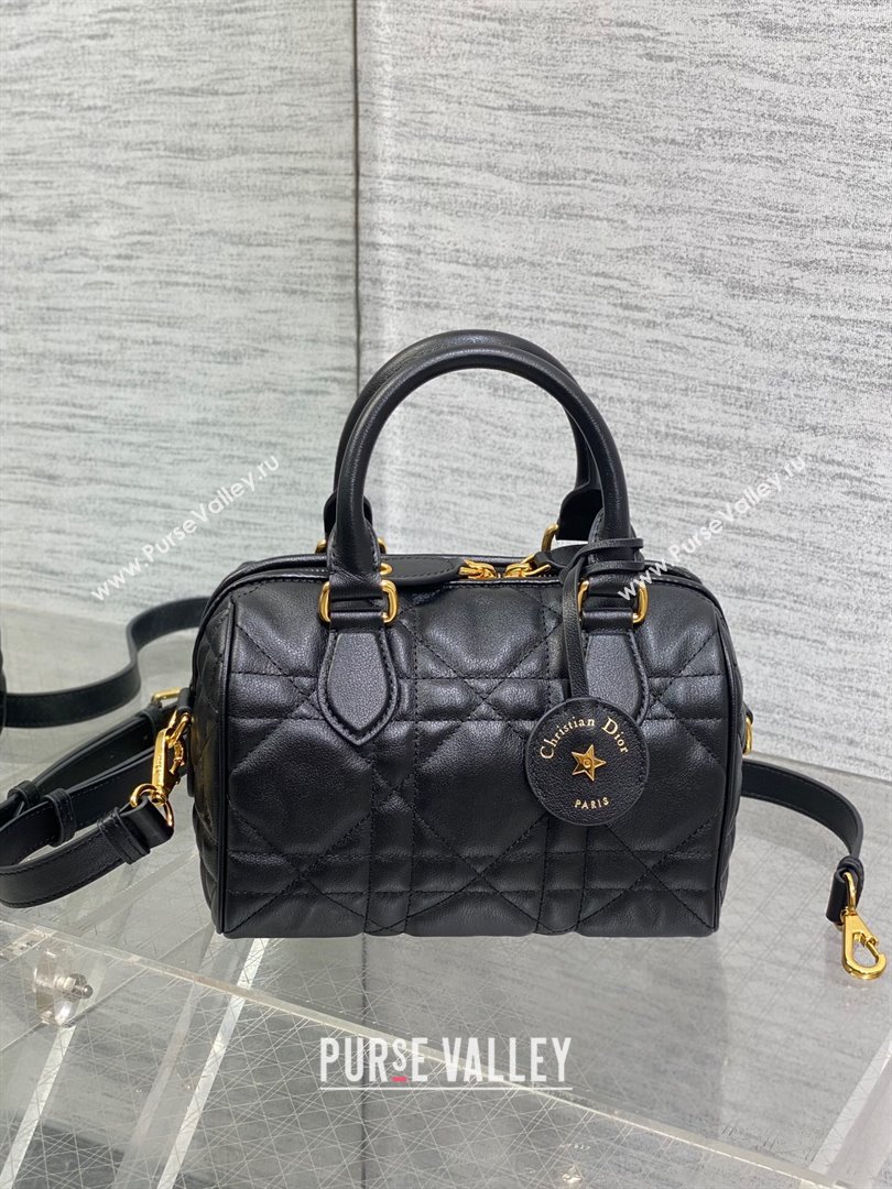 Dior Groove 20 Boston Bag in Black Macrocannage Calfskin 2024 (XXG-240805117)