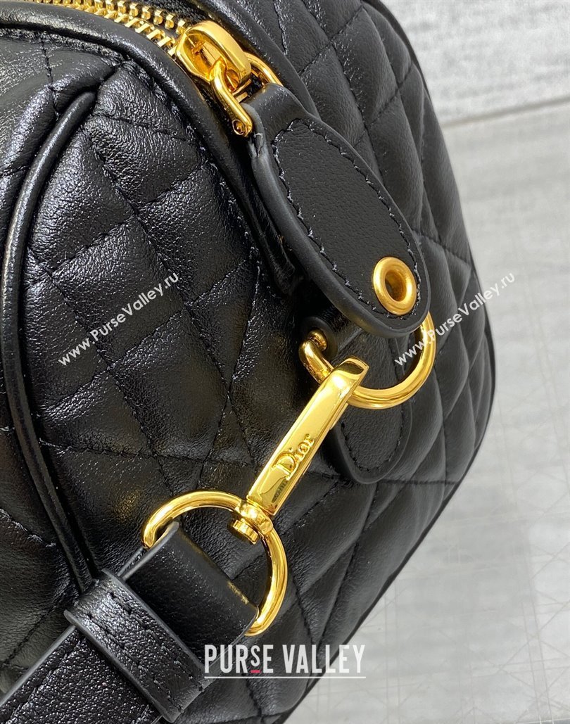 Dior Groove 20 Boston Bag in Black Macrocannage Calfskin 2024 (XXG-240805117)