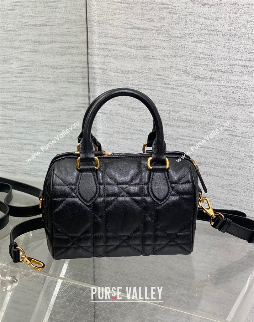 Dior Groove 20 Boston Bag in Black Macrocannage Calfskin 2024 (XXG-240805117)