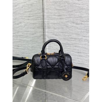 Dior Groove 16 Mini Boston Bag in Black Macrocannage Calfskin 2024 (XXG-240805116)