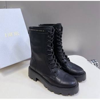 Dior D-Unit Ankle Boots 3.5cm in Calfskin Leather Black 2024 (MD-240814030)