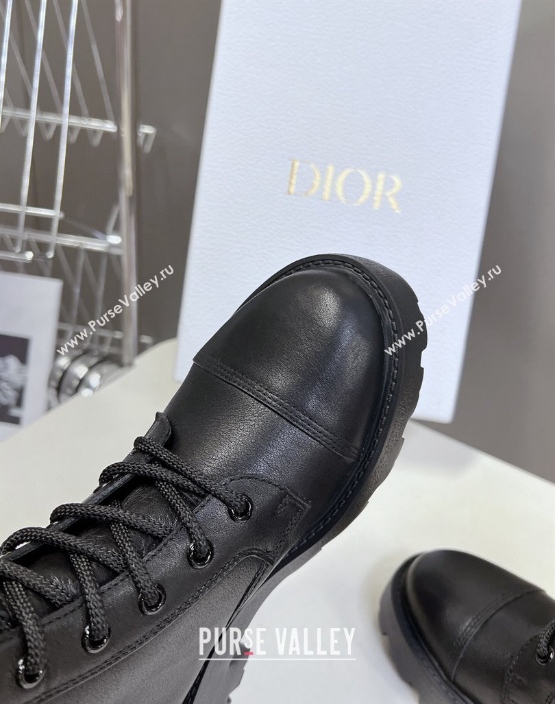 Dior D-Unit Ankle Boots 3.5cm in Calfskin Leather Black 2024 (MD-240814030)