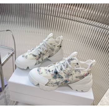 Dior D-Connect Sneaker in White Dragonfly Printed Technical Fabric 2024 0905 (MD-240905043)