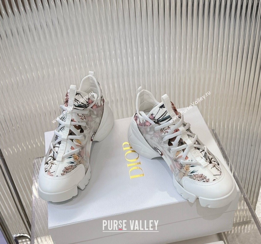 Dior D-Connect Sneaker in Flora Printed Technical Fabric 2024 0905 (MD-240905044)