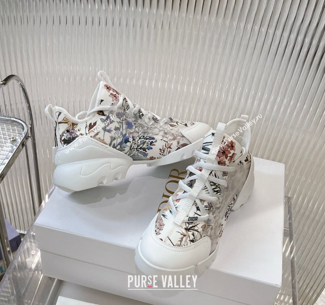 Dior D-Connect Sneaker in Flora Printed Technical Fabric 2024 0905 (MD-240905044)