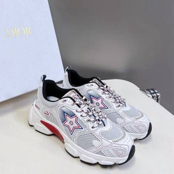 Dior Chrono Sneakers 4cm in Mesh with Leather-Effect Panels and Star White 2024 (MD-240905053)