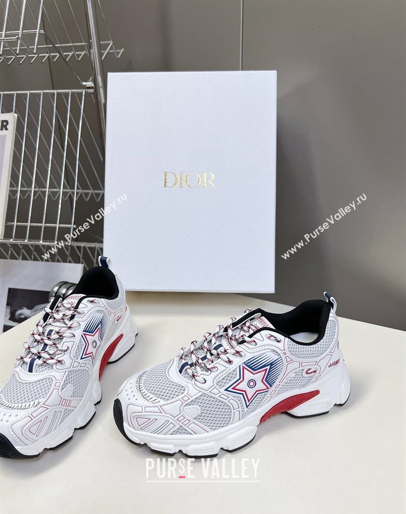 Dior Chrono Sneakers 4cm in Mesh with Leather-Effect Panels and Star White 2024 (MD-240905053)