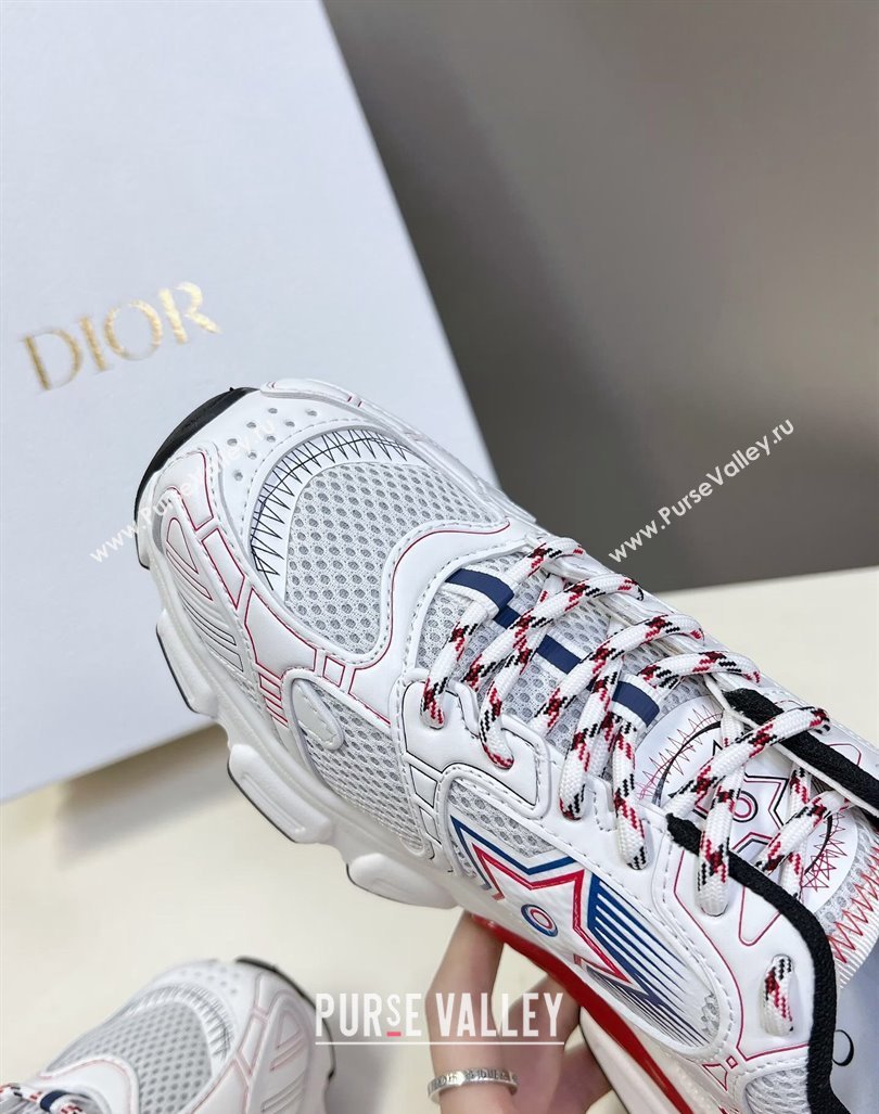 Dior Chrono Sneakers 4cm in Mesh with Leather-Effect Panels and Star White 2024 (MD-240905053)