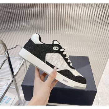 Dior B27 Low-Top Sneakers in Black Denim and Oblique Galaxy Leather 2024 0905 (MD-240905055)