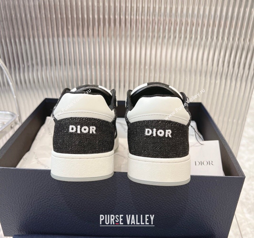 Dior B27 Low-Top Sneakers in Black Denim and Oblique Galaxy Leather 2024 0905 (MD-240905055)