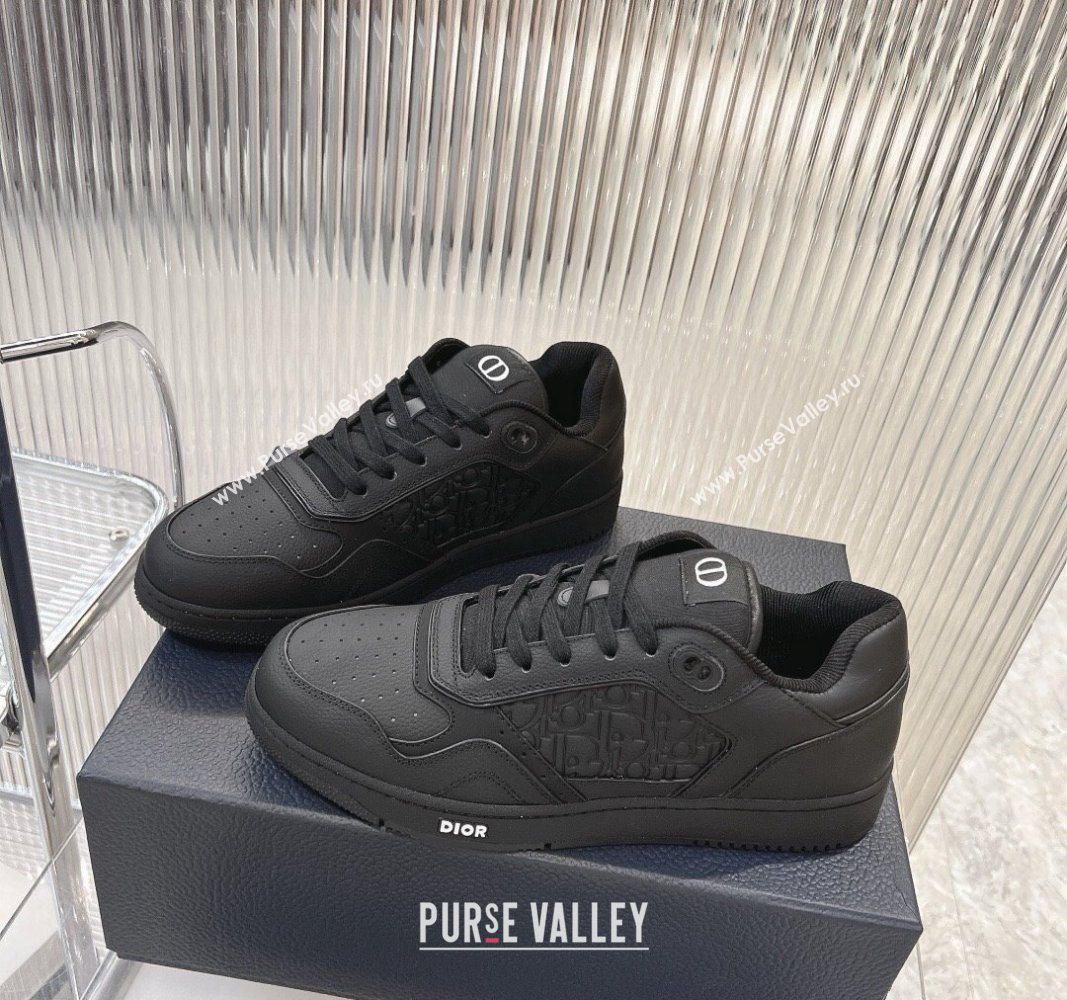 Dior B27 Low-Top Sneakers in Black Grained Calfskin and Gravity Leathe 2024 0905 (MD-240905058)