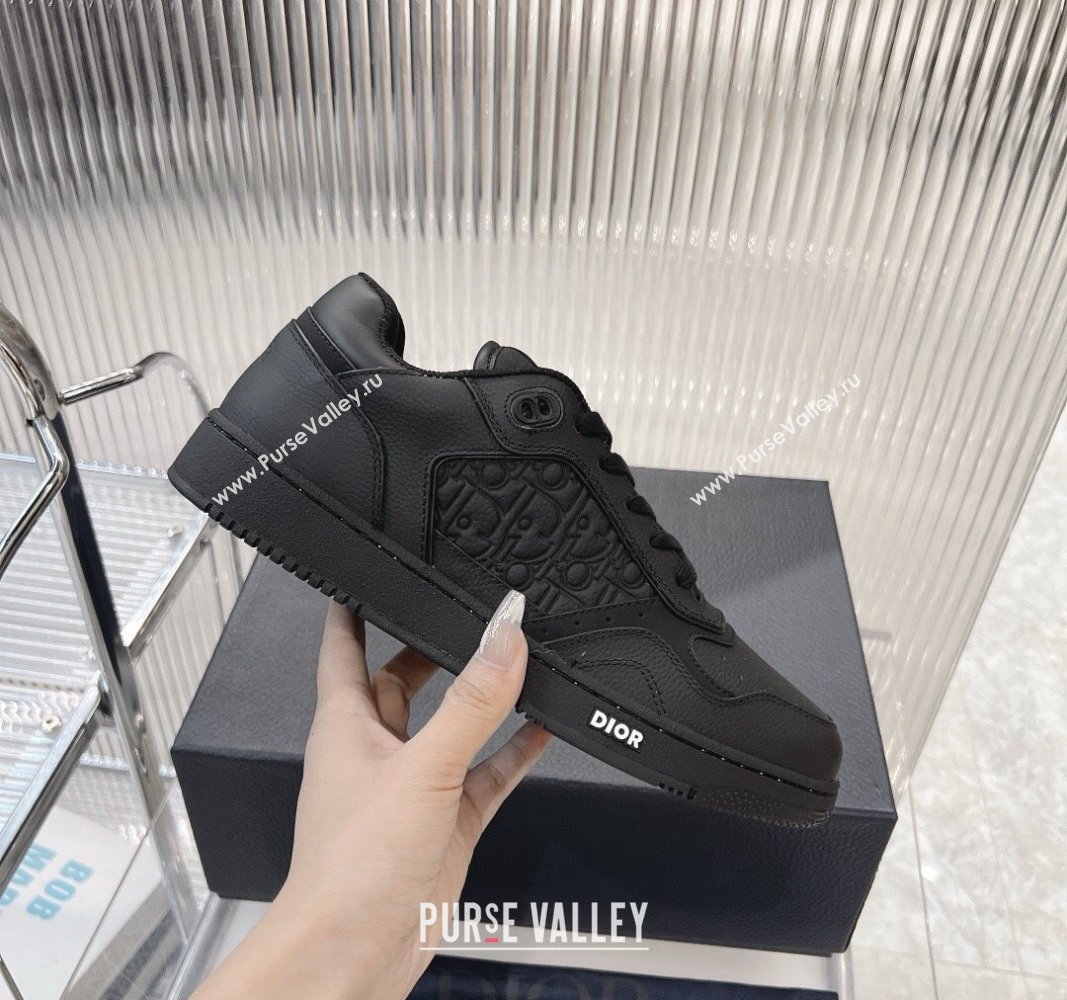 Dior B27 Low-Top Sneakers in Black Grained Calfskin and Gravity Leathe 2024 0905 (MD-240905058)