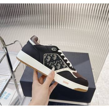 Dior B27 Low-Top Sneakers in Smooth Calfskin with Oblique Jacquard Black/brown 2024 0905 (MD-240905059)