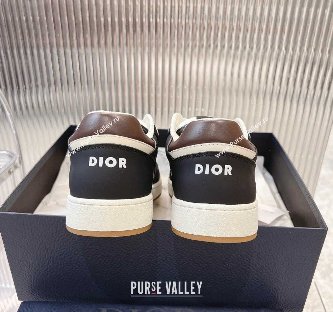 Dior B27 Low-Top Sneakers in Smooth Calfskin with Oblique Jacquard Black/brown 2024 0905 (MD-240905059)