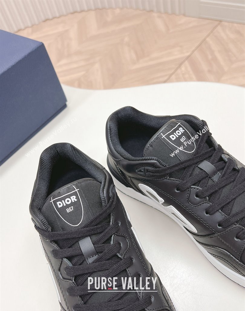 DIOR AND STONE ISLAND B57 Low-Top Sneakers in Smooth Calfskin Black 2024 0905 (KL-240905016)